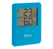 Thermomètre hygromètre digital intérieur bleu - otio