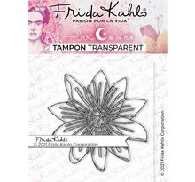 Tampon transparent - Fleur Passiflore 2- 9 5 x 6 5 cm