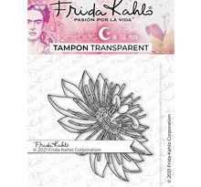 Tampon transparent - Fleur Passiflore 3 - 9 5 x 6 5 cm