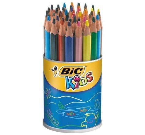 Pot de 48 crayons de couleur ECO KIDS EVOLUTION TRIANGLE 12 Couleurs BIC