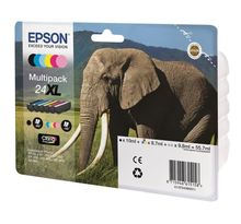 Cartouche epson eléphant - t24 6 couleurs