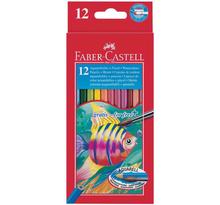 Etui de 12 crayons couleur KINDER-AQUARELL + pinceau FABER-CASTELL