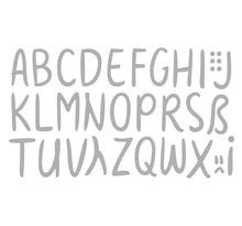 Pochoir d'embossage Alphabet Majuscule 2,4cm 29 pièces