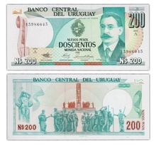 Billet de collection 200 nuevos pesos 1986 - uruguay - neuf - p66