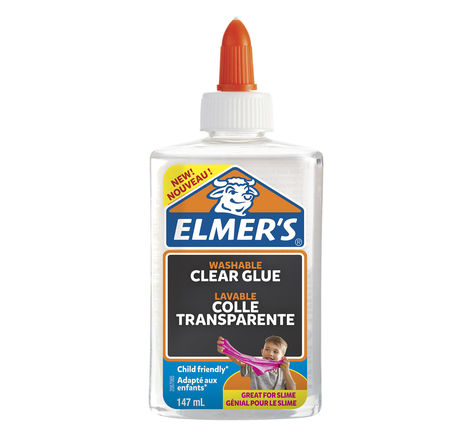 Elmer's colle liquide transparente  lavable et adaptée aux enfants  pour travaux manuels ou slime  147 ml