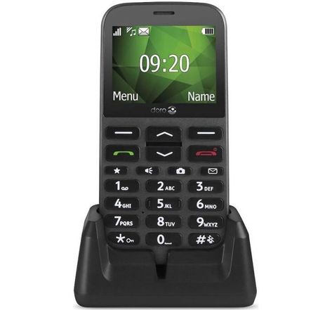Smartphone doro 1370  - téléphone mobile pour senior - compatibilité appareils auditifs - touche d'assistance - mini-torche - gris graphite
