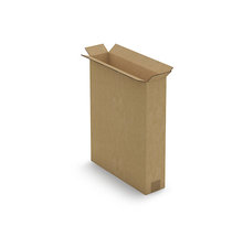 Caisse carton télescopique pour produit plat brune double cannelure 40x10x80 cm (colis de 10)