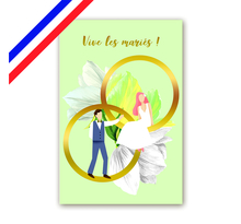 Carte félicitations Mariage - Les mariés !
