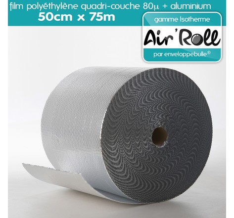 1 rouleau de film bulle d'air largeur 50cm x longueur 75m  - gamme air'roll isotherme