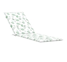 vidaXL Coussin de chaise longue motif de feuilles tissu oxford