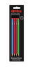 Rotring  set de 4 crayons en bois hb : vert  bleu  rouge x 2