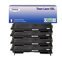 4 Toners compatible avec Brother TN2000 pour Brother HL2020,HL2030, HL2032, HL2035, HL2037, HL2040, HL2040N, HL2050, HL2070N - T3AZUR