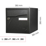 Boîte aux lettres Préface 1 porte,  Noir décor RAL 9005D