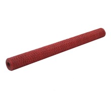 vidaXL Grillage Acier avec revêtement en PVC 25x1 5 m Rouge