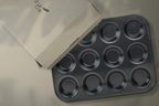 Moule à muffins avec revêtement anti-adhésif - 32 x 24 cm - En acier carbone - Convient aux fours