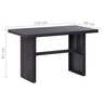 Vidaxl table de jardin noir 110x60x74 cm résine tressée