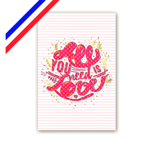 Carte félicitations Union - All you need is love