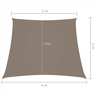 vidaXL Voile de parasol Tissu Oxford trapèze 2/4x3 m Taupe