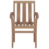 Vidaxl chaises de jardin empilables avec coussins 6 pièces teck solide