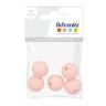 5 perles silicone rondes - 10 mm - rose poudré