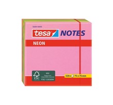 TESA Note adhésive (rose, jaune, vert, orange) 320 feuilles - 75mm x 75mm