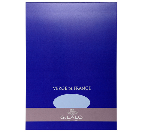 Bloc vergé A4 50 feuilles 100g Bleu G.LALO