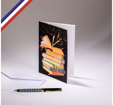 Carte double Carnet de couleurs créée et imprimée en France sur papier certifié PEFC - Beaux livres