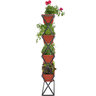 Tectake Jardinière verticale avec 4 bacs à fleurs