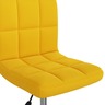 Vidaxl chaise pivotante de salle à manger jaune moutarde velours
