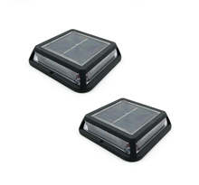 Lot de 2 balise solaires 2x quadry noir plastique d12cm
