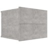 Vidaxl table de chevet gris béton 40 x 30 x 30 cm aggloméré
