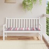 vidaXL Coussin de banc de jardin motif à carreaux rouges 150x50x3 cm