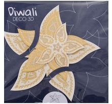 Papertree Diwali décoration 3D Fleur Ivoire