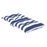 vidaXL Coussins de chaise à dossier bas lot de 4 rayures bleu et blanc