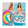 Pack 2 bouées gonflables ronde xxl pour piscine & plage ultra confort  flotteur deluxe - pack twin donut leopard ø120cm