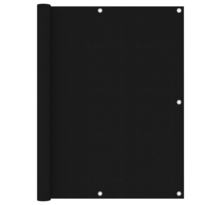 Vidaxl écran de balcon noir 120x300 cm tissu oxford