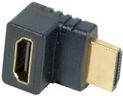 Adaptateur HDMI mâle (Type A) vers HDMI femelle (Type A) Coudé à 90° (Noir)