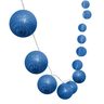 Guirlande lumineuse boule coton MIMY BLUE bleu coton 3.80m