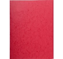 Chemise carte lustrée, 24x32 cm pour A4, rouge EXACOMPTA