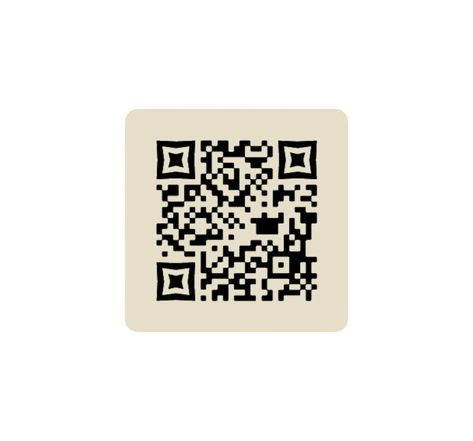 Menu sans contact pictogramme carré QR Code pour présentation menu hôtel restaurant - Couleur beige