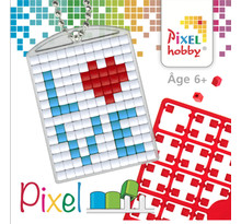 Pixel kit créatif porte-clé 4x3cm love