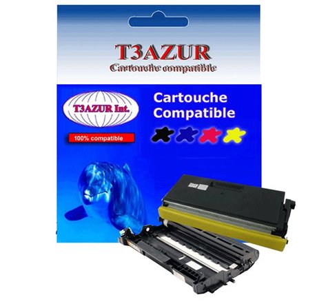 Kit Tambour+Toner compatibles avec Brother TN3170, TN3280, DR3100, DR3200 pour Brother HL5350, HL5350DN - T3AZUR