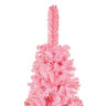 Vidaxl arbre de noël mince avec led et boules rose 240 cm