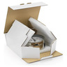 Boîte postale carton blanche avec calage mousse raja 20x14x6 cm (lot de 50)