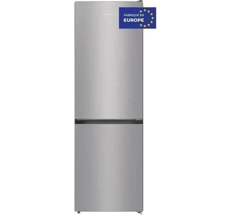 HISENSE RB410D4BD2 - Réfrigérateur congélateur bas - 314L (206L+108L) - froid brassé et statique - 185x60x59,2 cm - silver