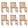 Vidaxl chaises de jardin 6 pcs avec coussins bois de teck massif