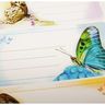 12 étiquettes adhésives scolaires - Rectangle - Photos de papillons