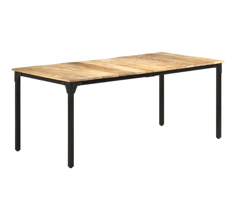 Vidaxl table de salle à manger 180x90x76 cm bois de manguier brut