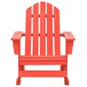 vidaXL Chaise à bascule de jardin Adirondack bois de sapin rouge