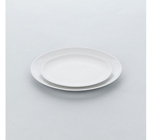 Assiette Porcelaine Ovale Apulia L 220 à 290 mm - Lot de 6 - Stalgast -    22 cm      Porcelaine                   290x230 mm